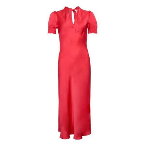 Ines De La Fressange Paris Cerise Cocktail Dress Red, Dam