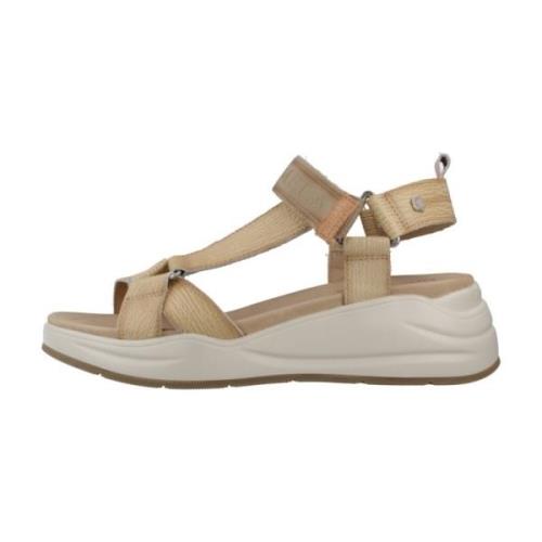 Carmela Snygga Platta Sandaler för Kvinnor Beige, Dam