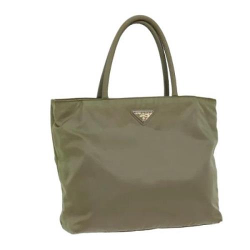 Prada Vintage Pre-owned Nylon totevskor Beige, Dam