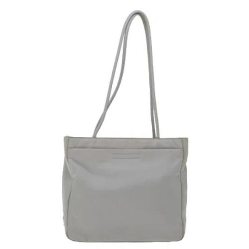 Prada Vintage Pre-owned Tyg totevskor Gray, Dam