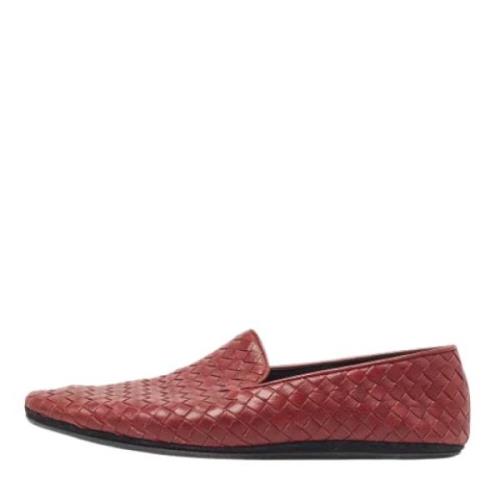 Bottega Veneta Vintage Pre-owned Laeder lgskor Red, Dam