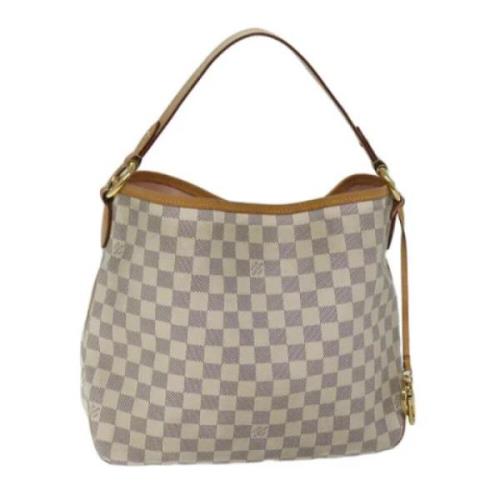 Louis Vuitton Vintage Pre-owned Canvas axelremsvskor White, Dam