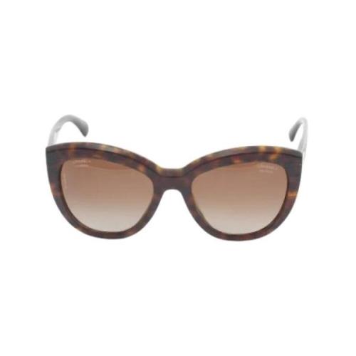 Chanel Vintage Pre-owned Plast solglasgon Brown, Dam