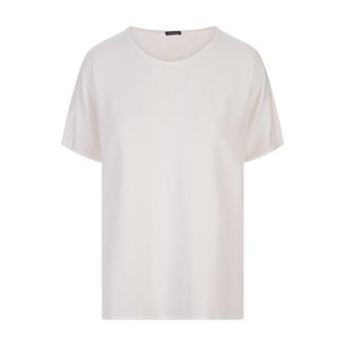 Kiton Silke Crew Neck T-shirt Vit White, Dam