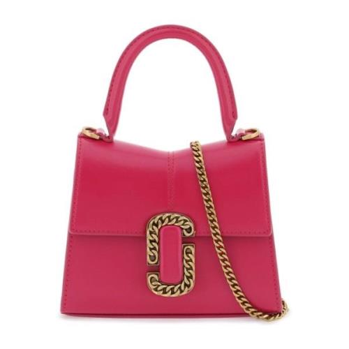 Marc Jacobs Mini Top Handtag Läderhandväska Pink, Dam