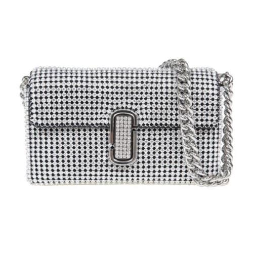 Marc Jacobs Kristall Axelväska Silver Tyg Gray, Dam