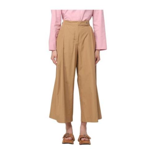 Max Mara Wide Trousers Brown, Dam