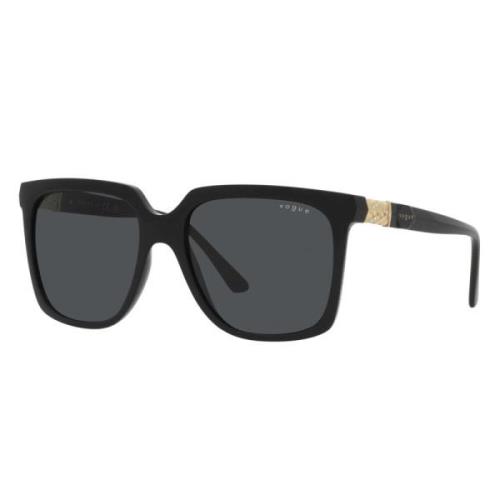 Vogue Fyrkantiga svarta solglasögon med gradientglas Black, Dam
