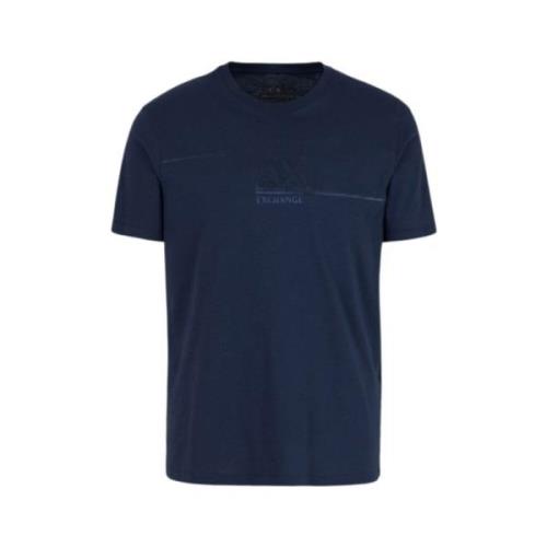 Armani Exchange Klassisk T-shirt för vardagsbruk Blue, Herr