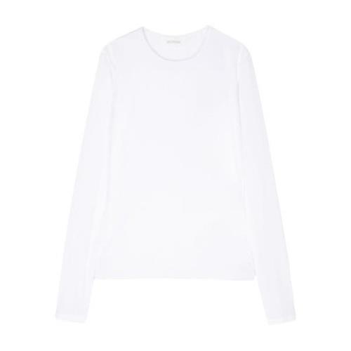 Sportmax Vit Jersey T-shirt Regular Fit White, Dam