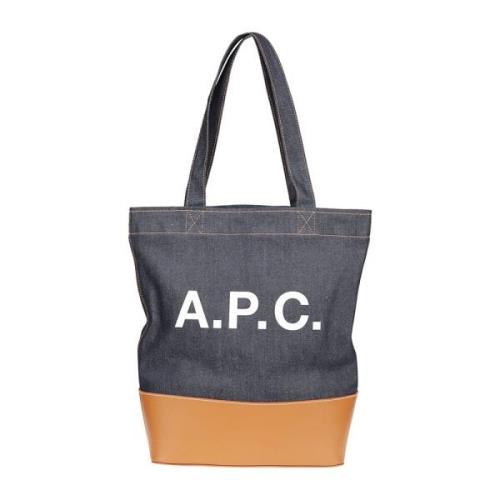 A.p.c. Snygg Läder Väska Blue, Herr