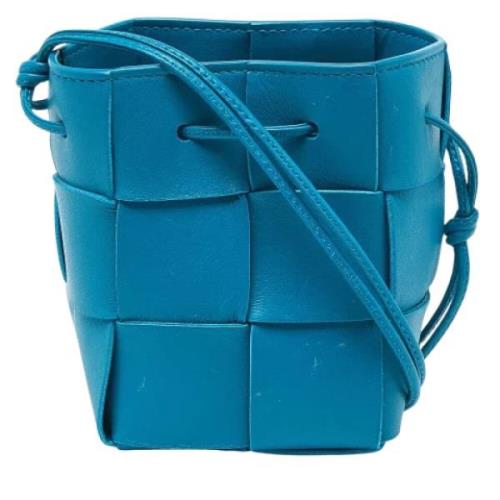 Bottega Veneta Vintage Pre-owned Laeder axelremsvskor Blue, Dam