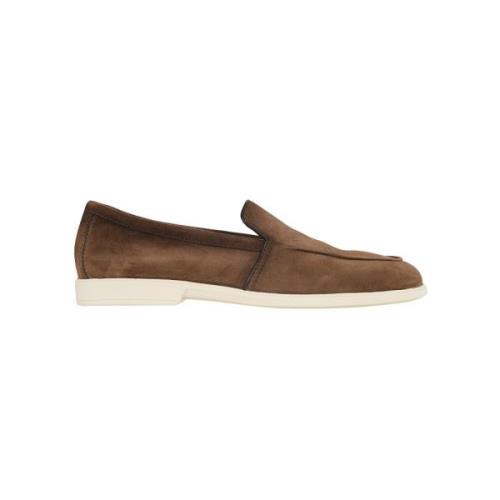 Santoni Brun Malibu Läder Loafers Brown, Herr