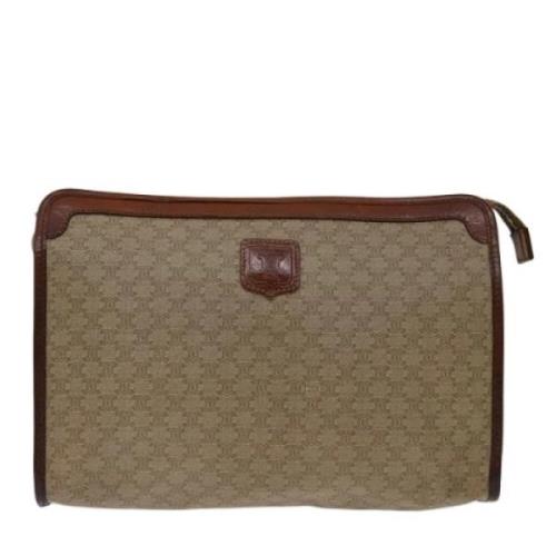 Celine Vintage Pre-owned Canvas kuvertvskor Beige, Dam