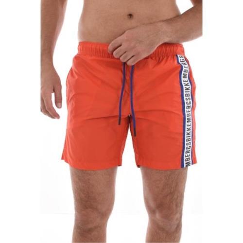 Bikkembergs Sidologo Badshorts - Orange Orange, Herr