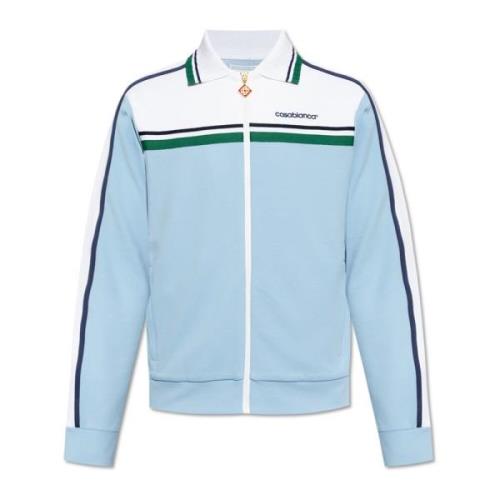 Casablanca Sweatshirt med logotyp Blue, Herr