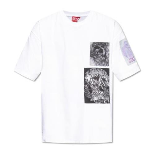 Diesel T-shirt 'T-Boxt-Slits' White, Herr