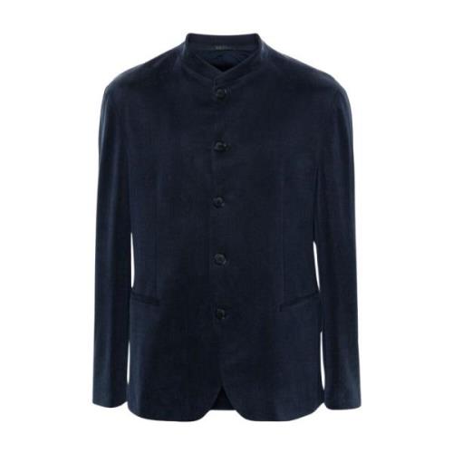 Giorgio Armani Blå Navy Slim Fit Jacka Blue, Herr