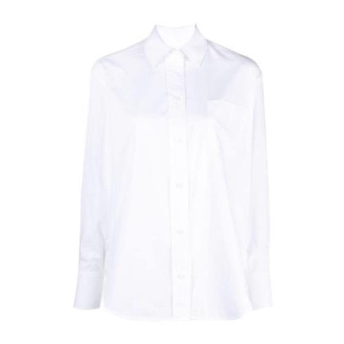 Victoria Beckham Vit Poplin Logoskjorta White, Dam