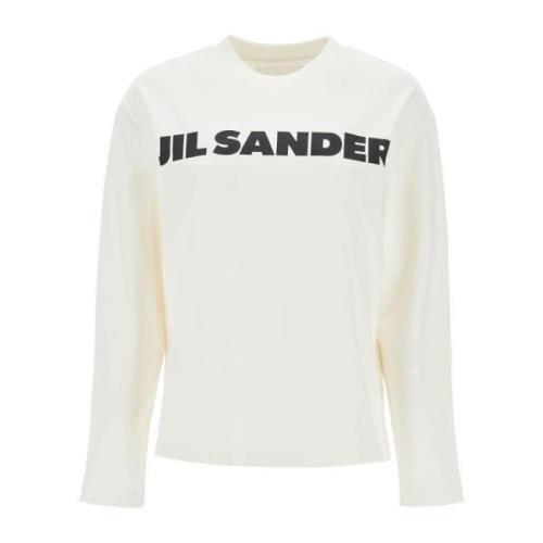 Jil Sander Logo Långärmad T-shirt White, Dam