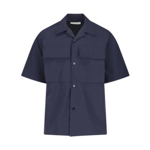 Jil Sander Short Sleeve Shirts Blue, Herr