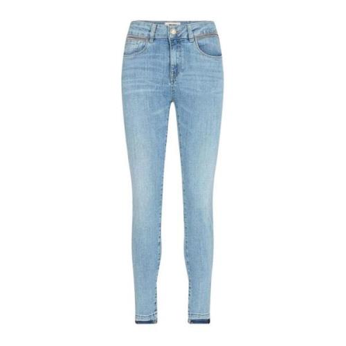 MOS Mosh Slim-Fit High Waist Jeans Light Blue Blue, Dam