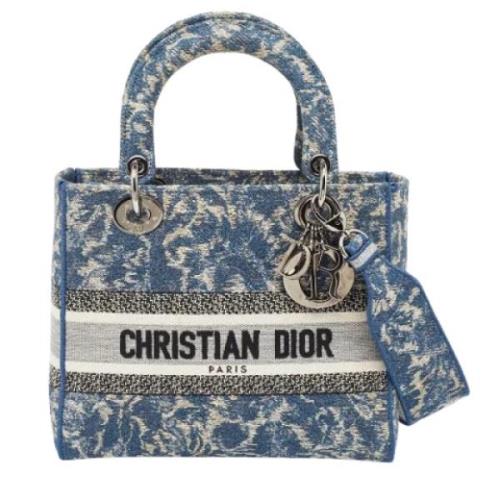 Dior Vintage Pre-owned Canvas totevskor Blue, Dam