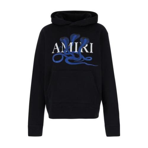 Amiri Svart Orm Hoodie Tröja Black, Herr