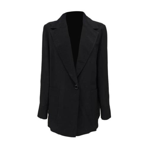 Pennyblack Svart Linne Blazer Set Black, Dam