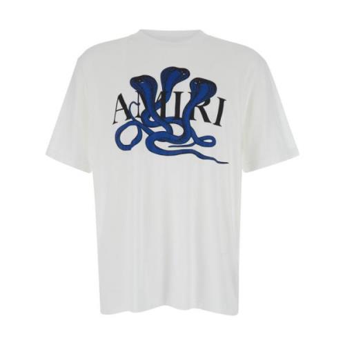 Amiri Snake Tee Jersey Vit T-shirts Polos White, Herr