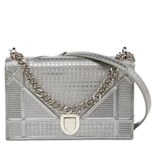 Dior Vintage Pre-owned Laeder axelremsvskor Gray, Dam