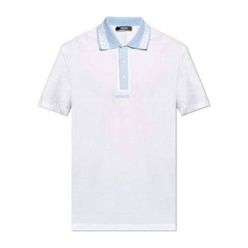 Versace Polo med logotyp White, Herr