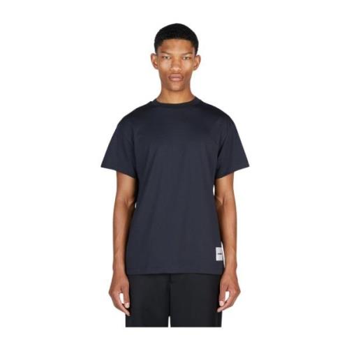 Jil Sander Logo Patch Crewneck T-Shirt Set Blue, Herr