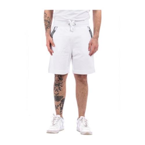 Love Moschino Vita sportiga shorts för män White, Herr