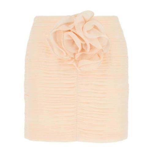 Magda Butrym Peach Crepe Mini Kjol Orange, Dam