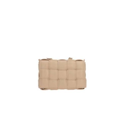 Bottega Veneta Beige Intrecciato Nappa Axelväska Beige, Dam