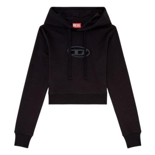 Diesel Slimmy Hood Felpa Sweatshirt Black, Dam