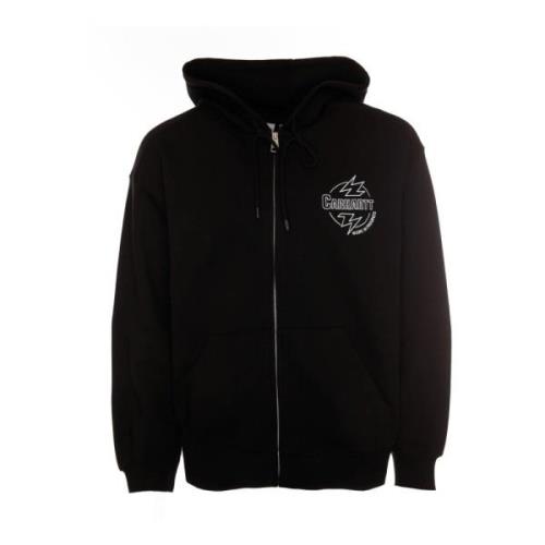 Carhartt Wip Grafiskt Tryck Hoodie Ballong Passform Black, Herr