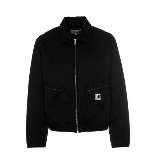 Carhartt Wip Bomullsjacka med Fiskbensmönster Black, Herr