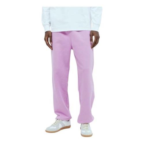 Stüssy Logo Track Pants Cotton-Blend Fleece Purple, Herr