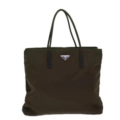 Prada Vintage Pre-owned Nylon totevskor Green, Dam