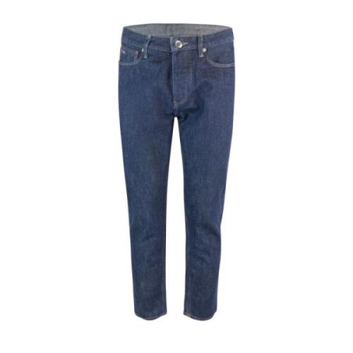 Emporio Armani Blå Jeans 5-ficka Dragkedja Knappstängning Blue, Herr