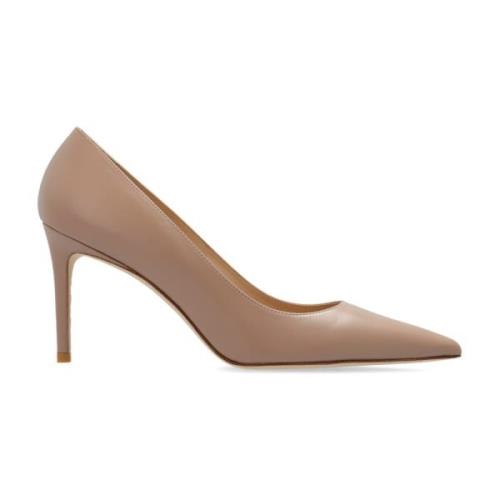 Stuart Weitzman Läderklackar Beige, Dam