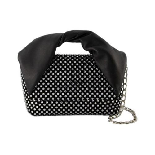 JW Anderson Crystal Twister Hobo Väska - Svart Läder Black, Unisex