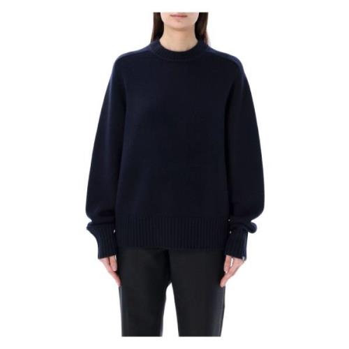 Extreme Cashmere Navy Bourgeois Stickad Tröja Blue, Dam