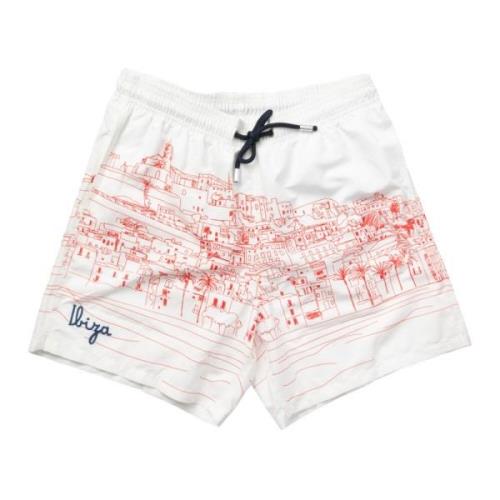 MC2 Saint Barth Retro Badshorts Multicolor, Herr