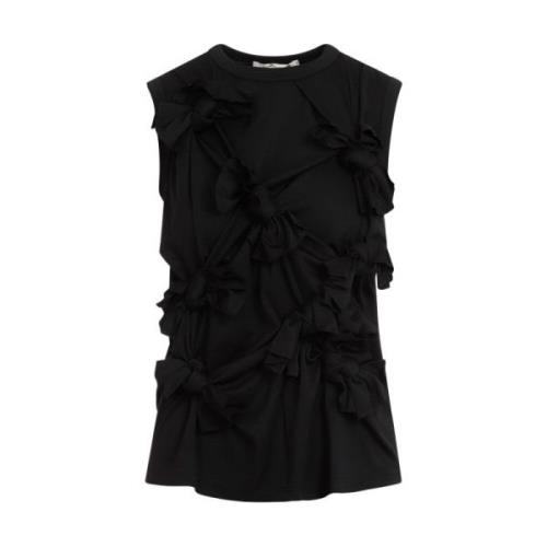 Comme des Garçons Svart Knotted Top Dam T-shirt Black, Dam