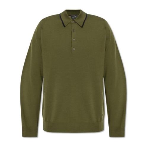 PS By Paul Smith Långärmad polo Green, Herr