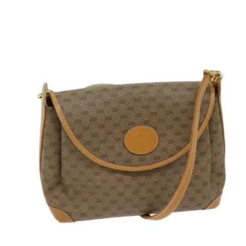 Gucci Vintage Pre-owned Laeder axelremsvskor Beige, Dam