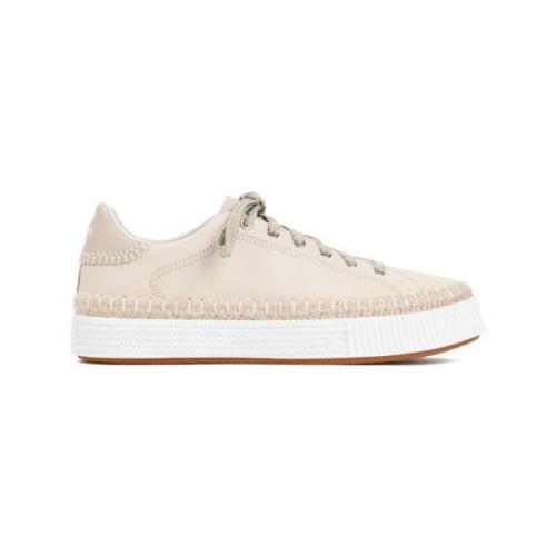 Chloé Pärlbeige Läder Sneakers Beige, Dam